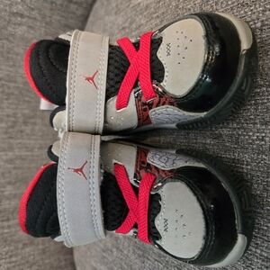 Jordan Kids' Black and Red Sneakers